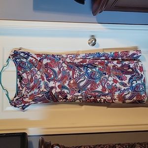 Lauren Ralph Lauren Dress Paisley Print Sleeveless Faux  Wrap dress